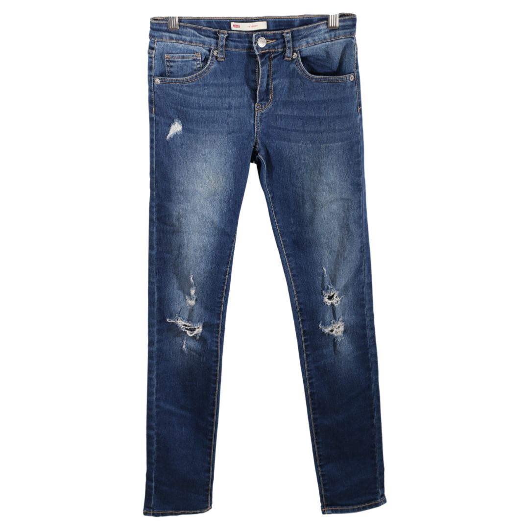 Levi´s 711 Skinny Blå Jeans med huller