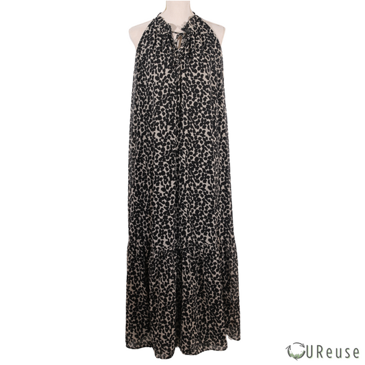 H&M Chiffon Leopard print Maxi kjole