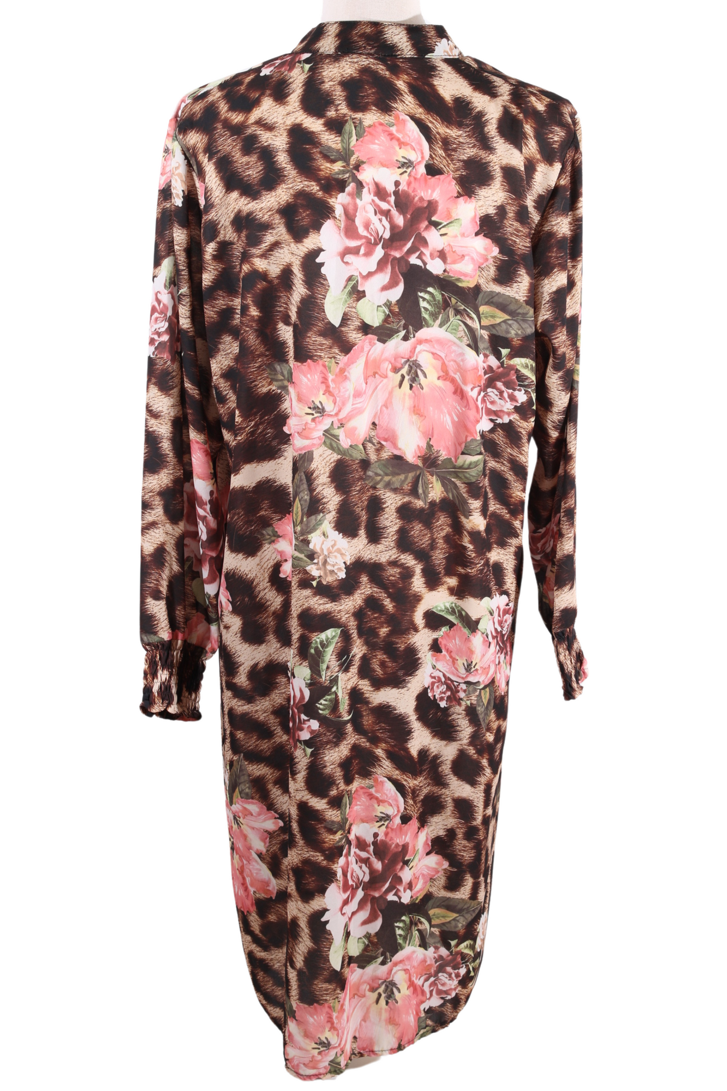 New Wear Leopard & Blomster print Skjorte Kjole