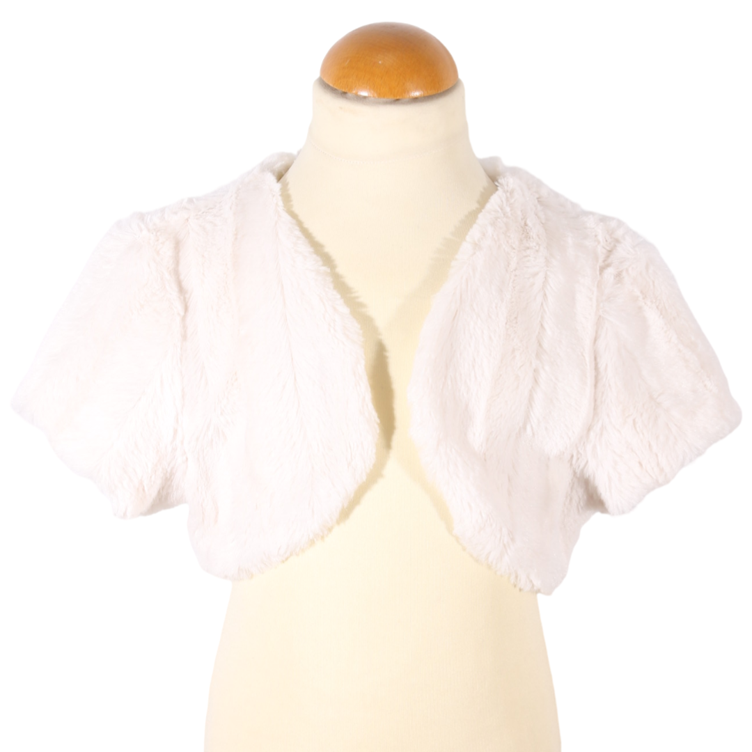 Pretty Sille Faux Fur Creme Bolero