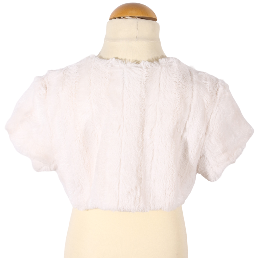 Pretty Sille Faux Fur Creme Bolero