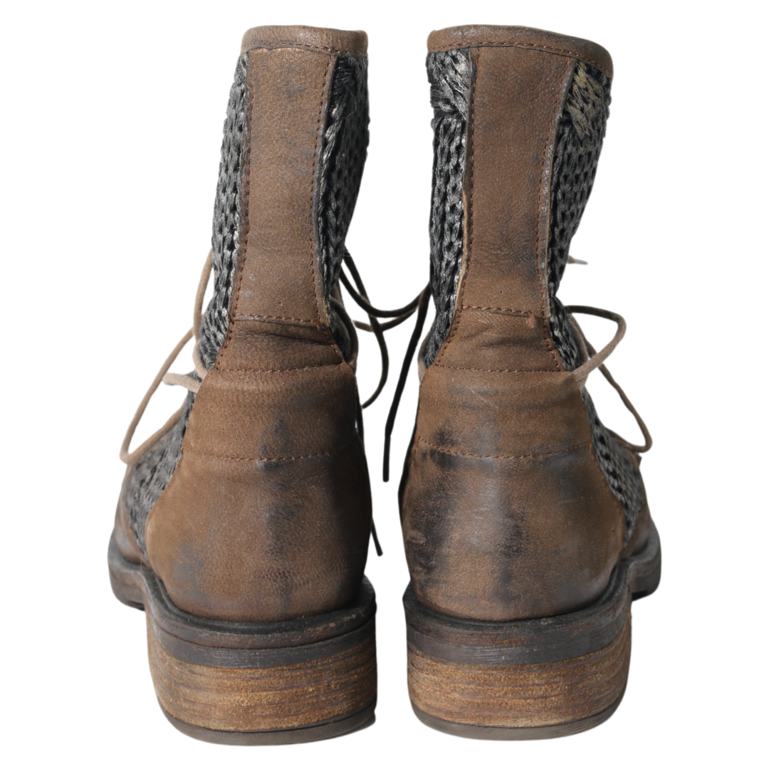 Brune Ruskinds Støvler med strik