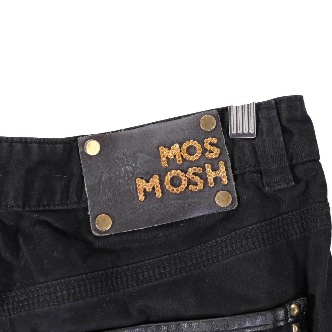 Mos Mosh Sorte Jeans Med nitter