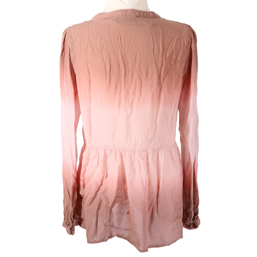 Cream Rosa Ombre Bluse