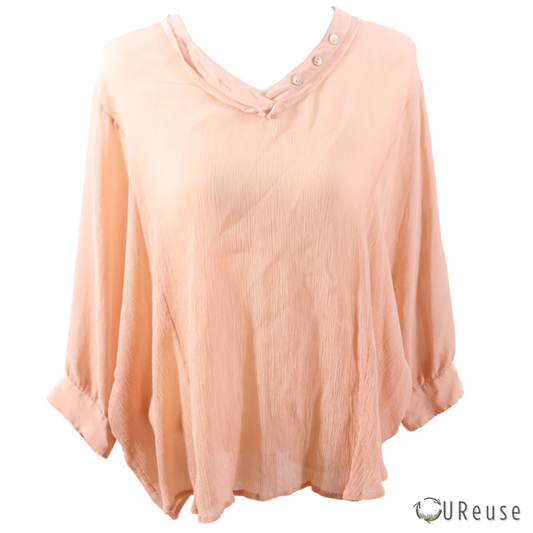 Mos Mosh Peach Silke bluse