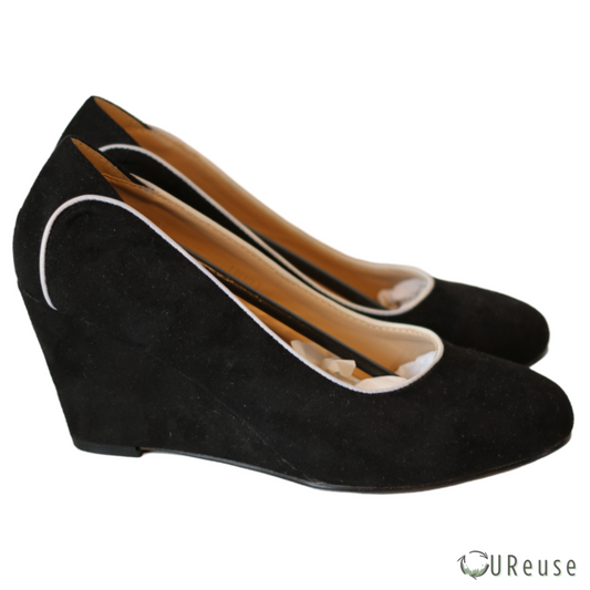 Lulu Hun London Sort & Hvid Vintage Wedge