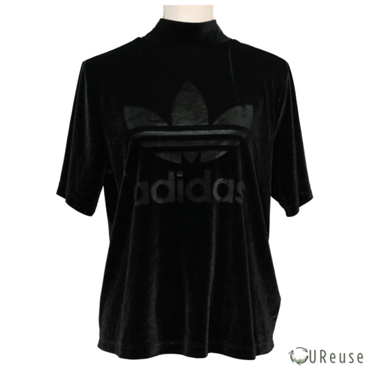 Adidas Sort Velour Bluse