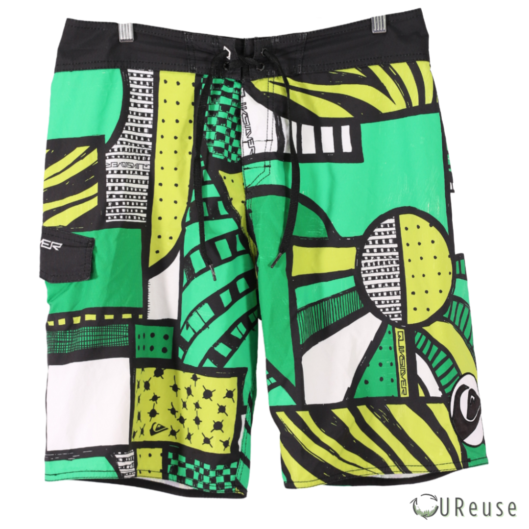 Quiksilver Sort og Grønne Shorts