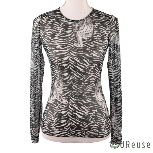 Envii Mesh Tiger Print Bluse.