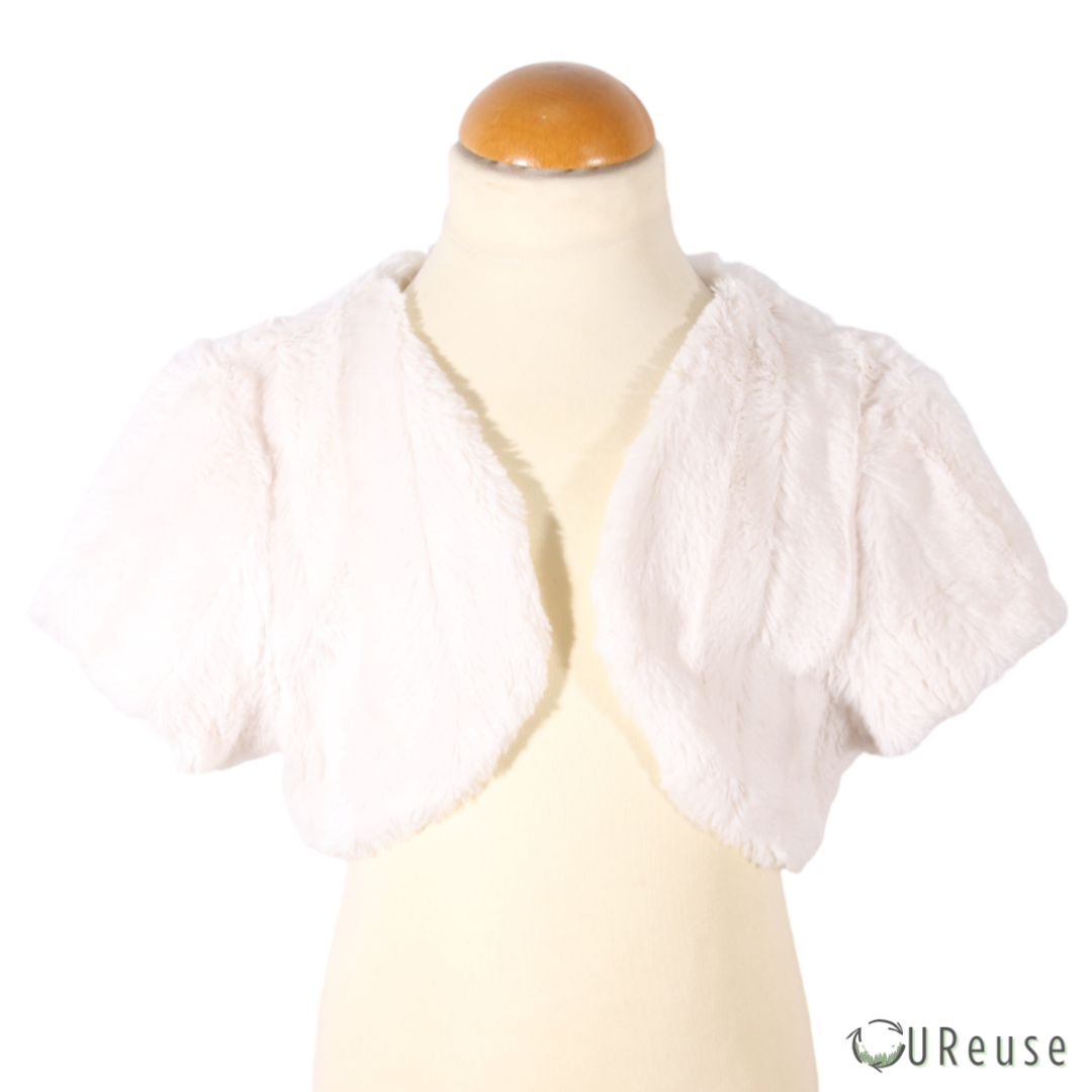 Pretty Sille Faux Fur Creme Bolero