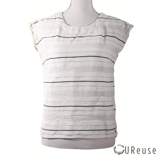 Garcia Jeans Beige Top med striber