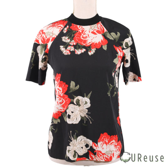 Envii Sort blomstret T-shirt