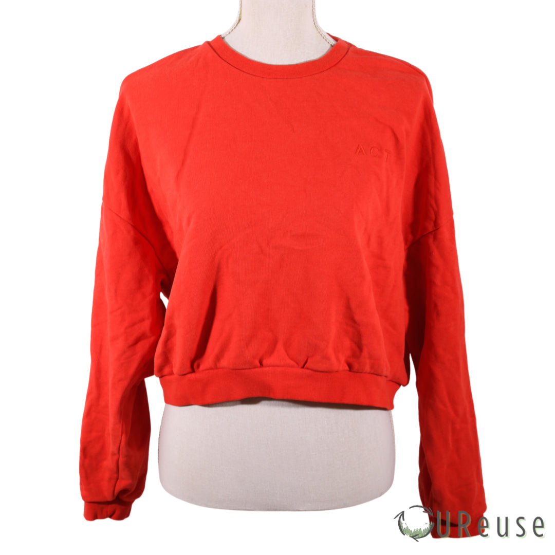 Act Today Rød Crop Sweatshirt