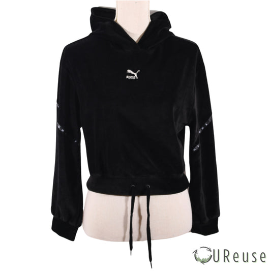 Puma Crop Velour Hoodie